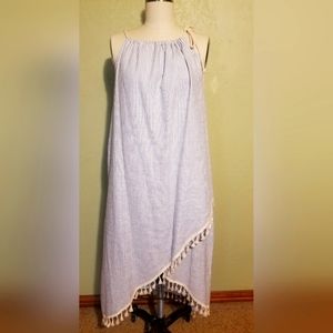 Lovely Melody Pinstripe Spaghetti Strap Dress size Large